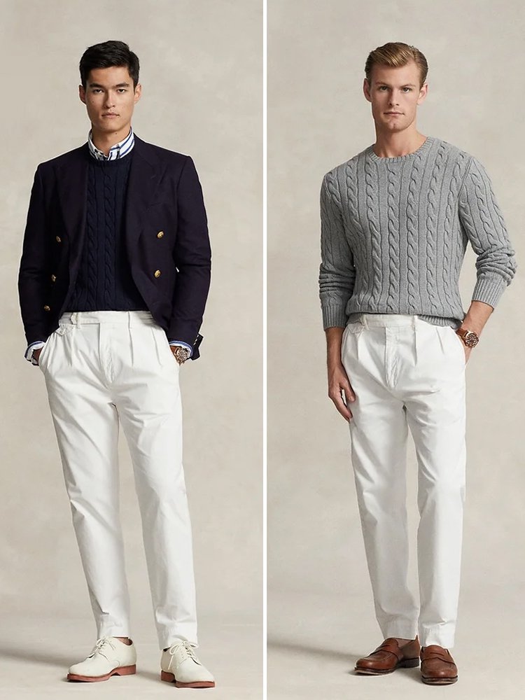 【正規販売店、100%正規品保】ユニセックス クルーネック ケーブル編み ロゴ刺繍セーター