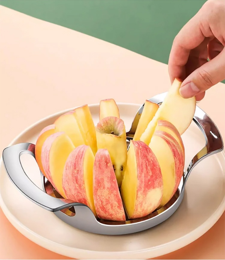 튼튼한 아연합금과 스테인리스 재질의 사과 슬라이서