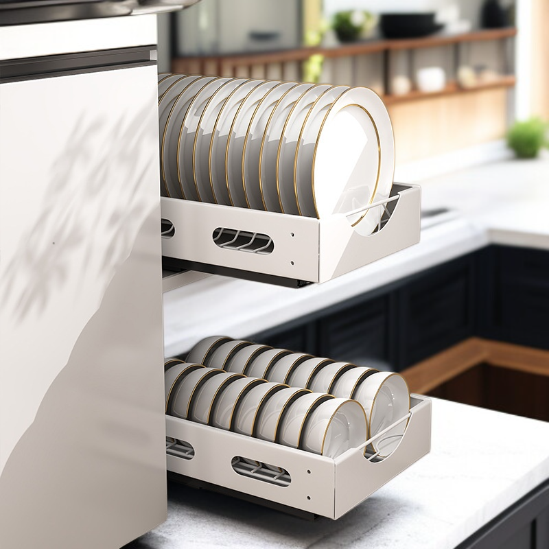 Multifunktionales Aufbewahrungsregal mit ausziehbarem Gewürzfach