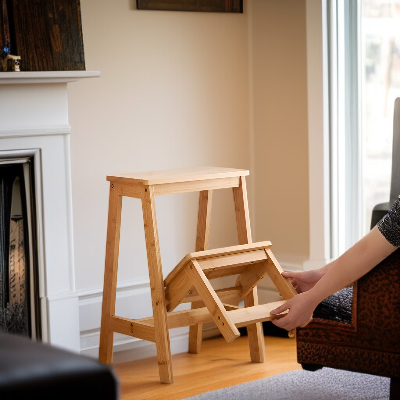Taburete de madera maciza para el hogar