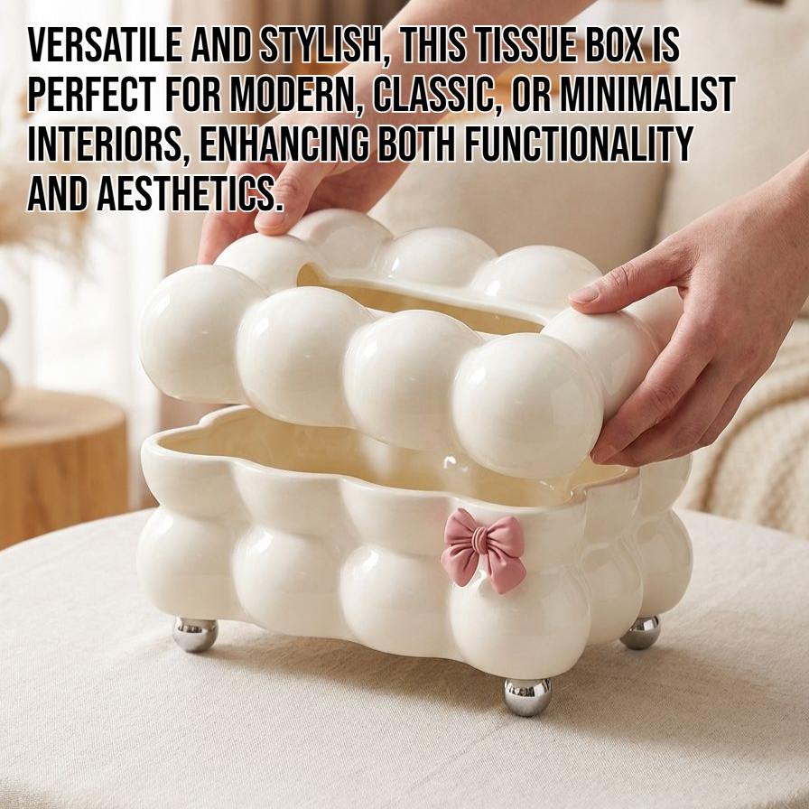 Elegant tissue holder for home living room decor