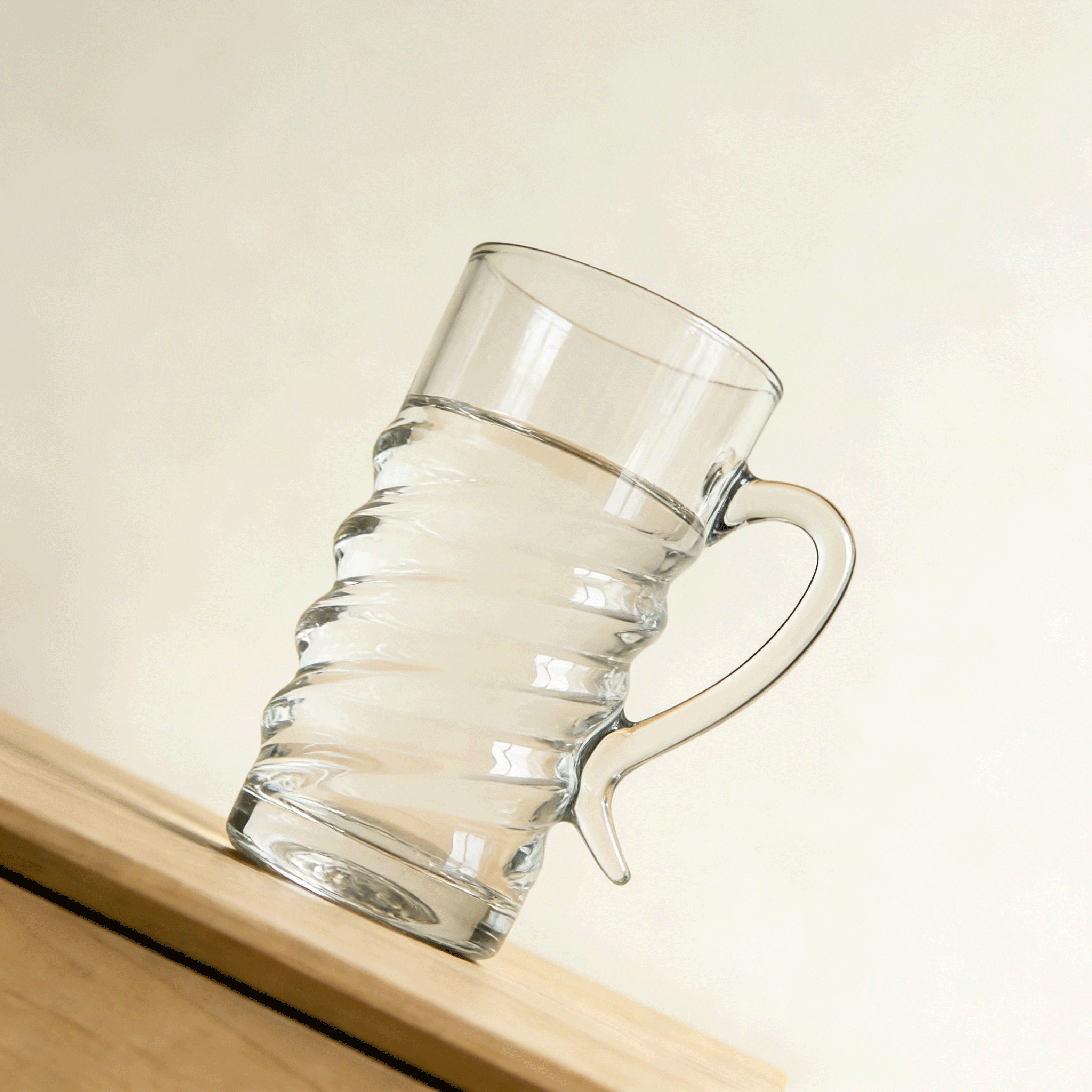  Set de 3 copas de vidrio modernas