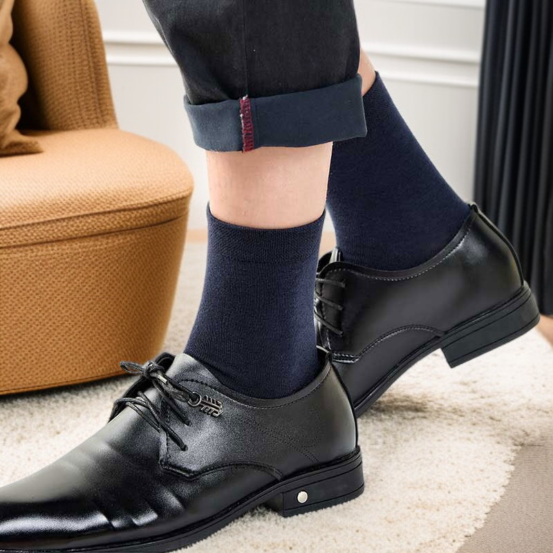 作業用ブラック男性用ミドル／ショート使い捨て靴下