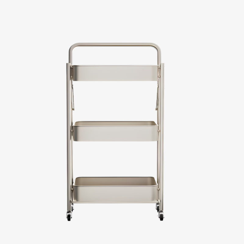 組み立て不要の折りたたみ多機能キッチンラック、果物・野菜・スナック収納棚