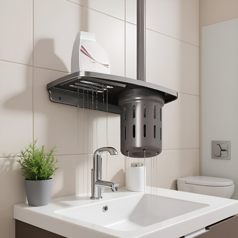 壁に取り付けられたトイレブラシ