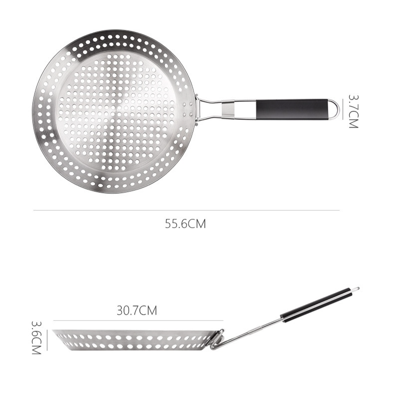 Portable Hollow BBQ Grill with Foldable Handle