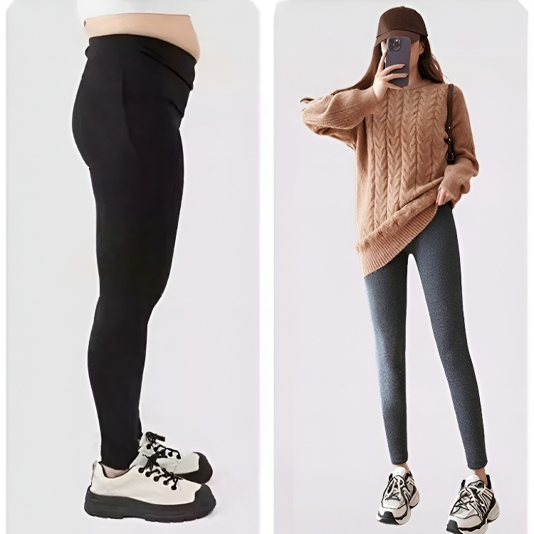 겨울용 두꺼운 밍크레깅스 착용샷