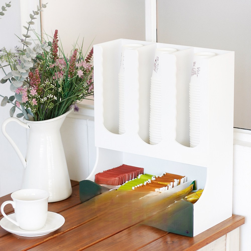 다용도 티백 커피 종이컵 수납함 사무실용