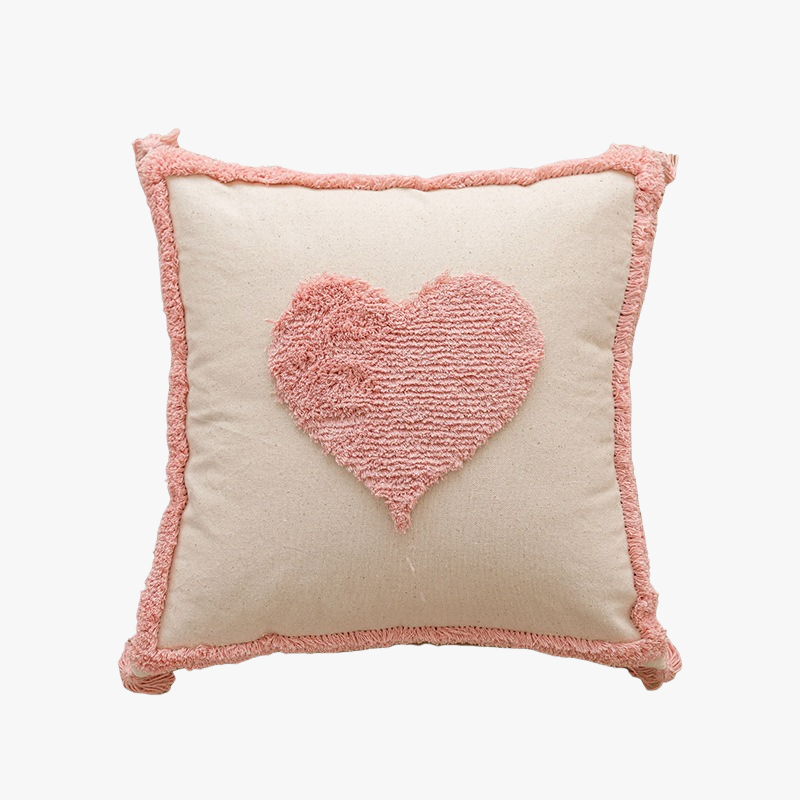 Coussin rose en tissu tufté Sinyoo pour canapé et chaise de bureau, 45x45cm