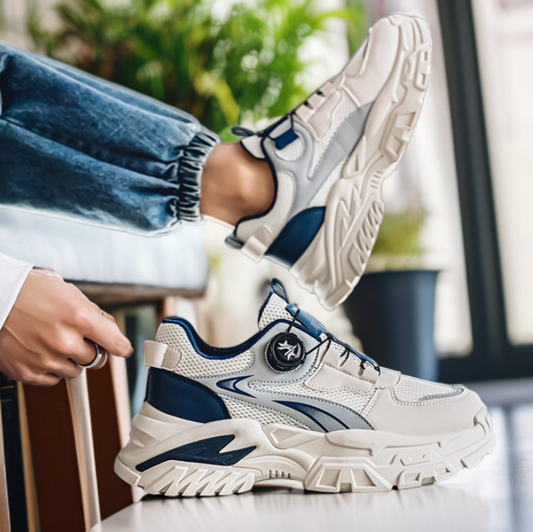 レジャーや散歩に最適なファッションスニーカー装着例