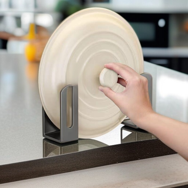 주방 벽부착 무타공 도마 냄비 선반 다기능 수납대