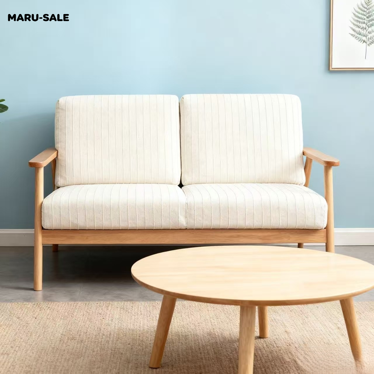 โซฟาสีขาวเรียบง่ายสำหรับตกแต่งบ้าน