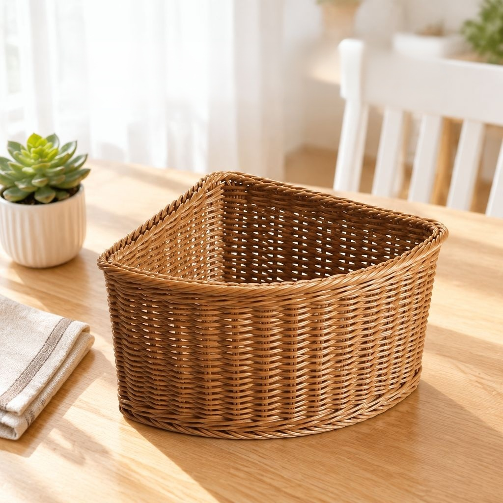 Corner Storage Basket for Shelves and Cabinets