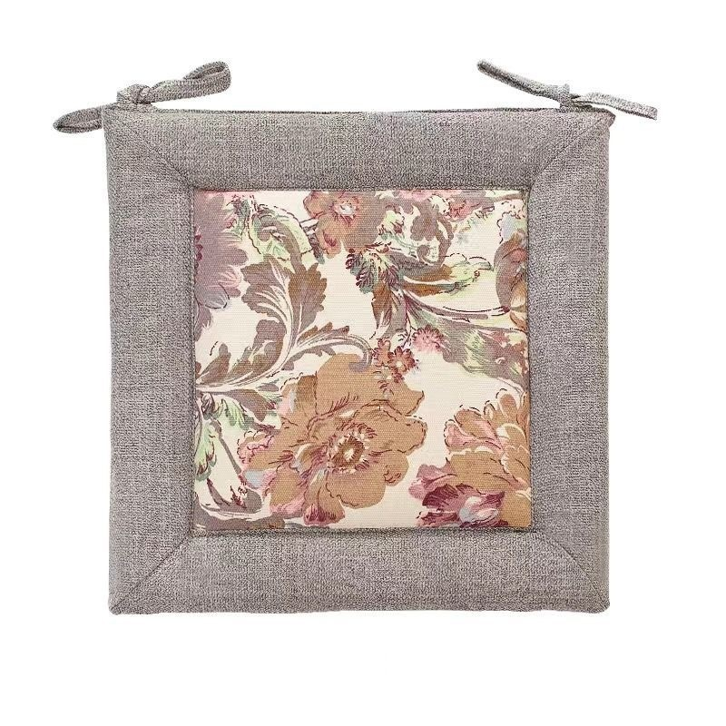 Detachable Washable Simple Linen Chair Cushion, Thickened and Breathable Seat Pad