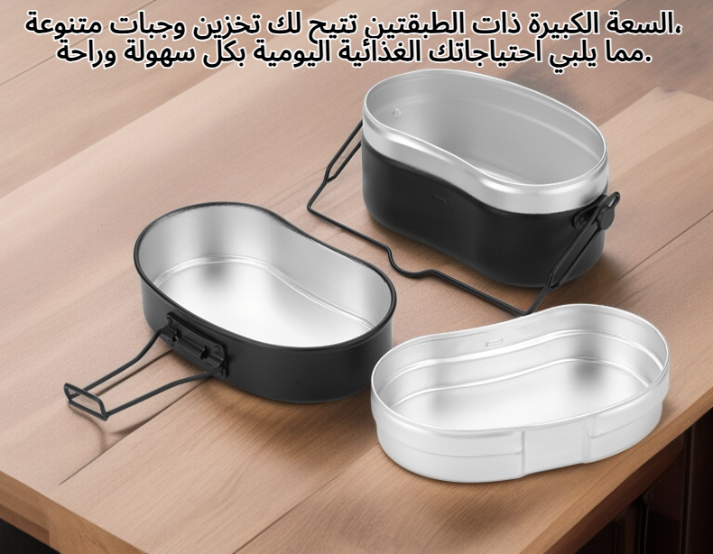 صندوق غداء بينتو بطبقتين لحفظ الطعام