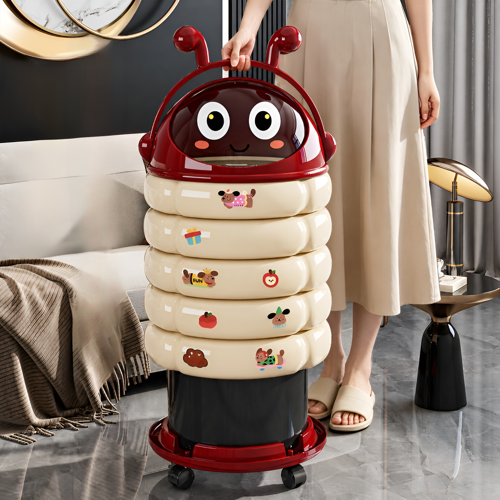 2026 New Household Living Room Bedroom Trash Can