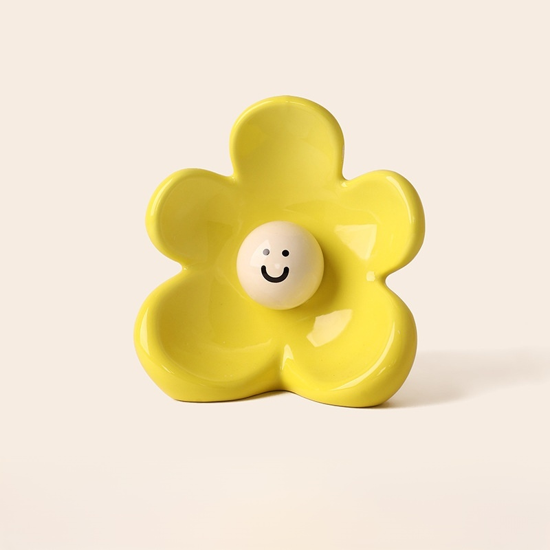 可愛微笑陶瓷花瓶