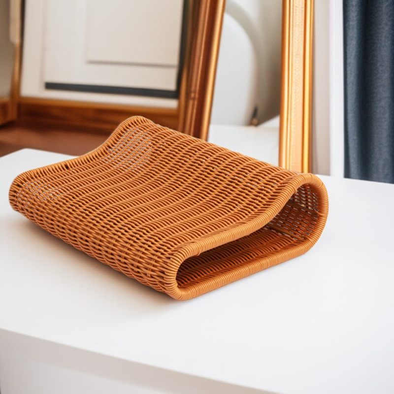 Rattan-Style Woven Pillow