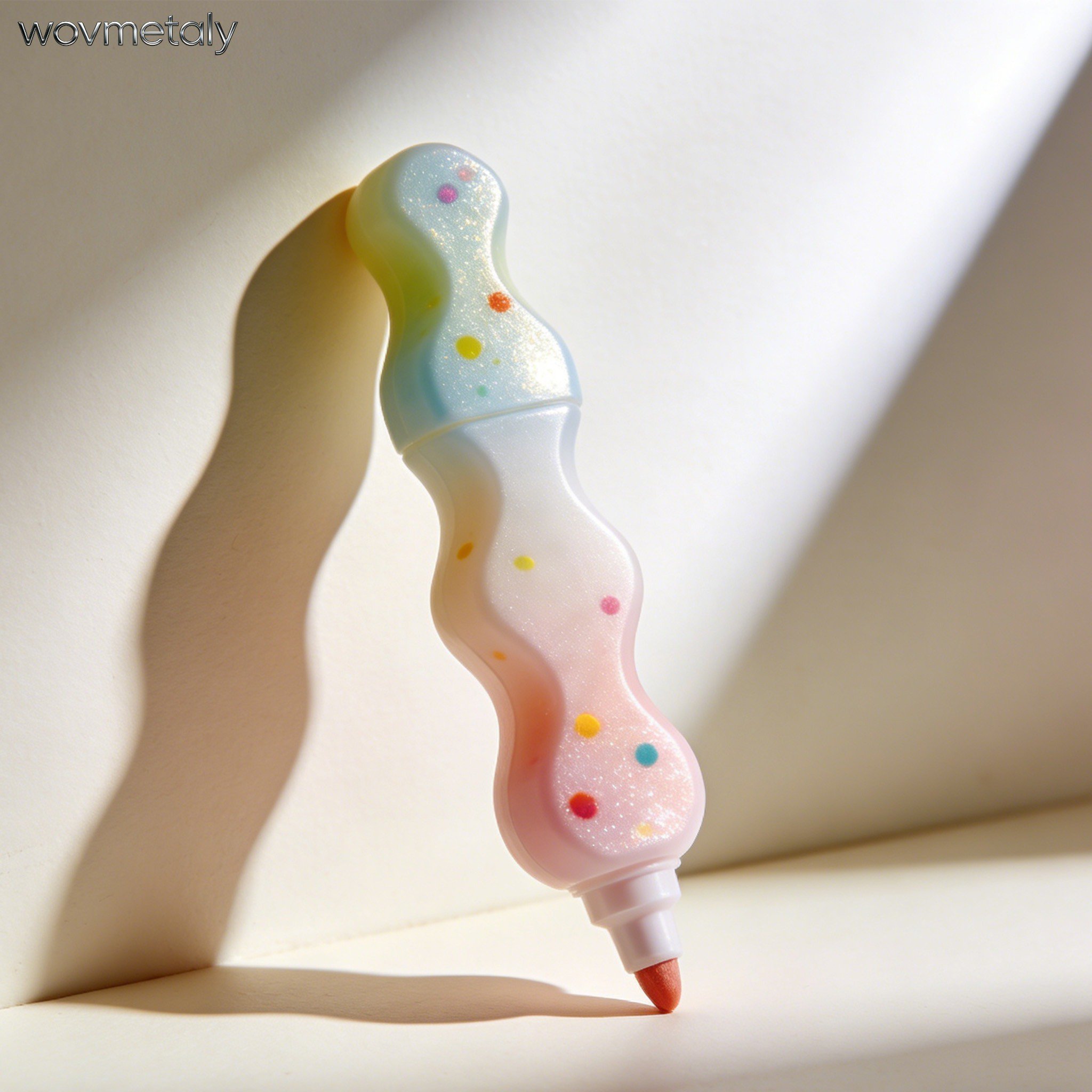 ภาพรวมปากกาไฮไลท์เนื้อนุ่มในกล่องบรรจุ