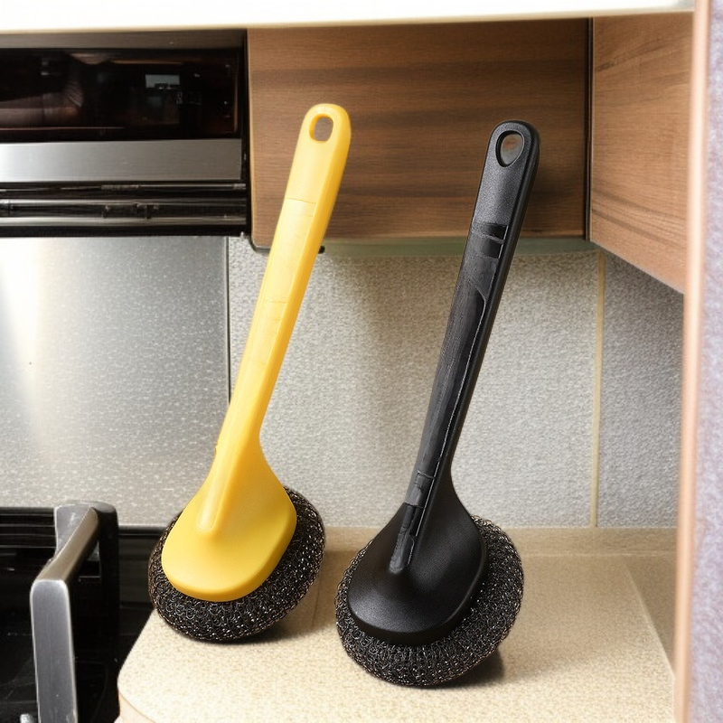 가정용 스텐 식기세척솔 손잡이 교체 가능 실밥이 빠지지 않는 하트 주방솔 청소볼 설거지볼