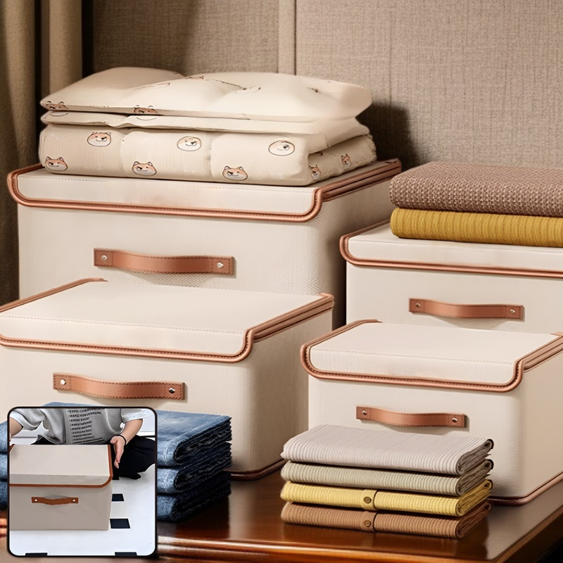 옥스퍼드 수납함 라지 사이즈 방진 케이스 가정용 라지 플랩 수납함 옥스포드 옷장 수납함 의류 정리함 뚜껑 수납함 가정용 라지 올인원 옷장 수납함 의류 정리함 플랩 커버 옥스포드 수