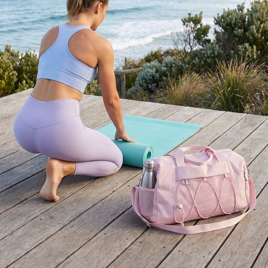 Praktische Sporttasche mit mehreren Fächern und Schultergurt