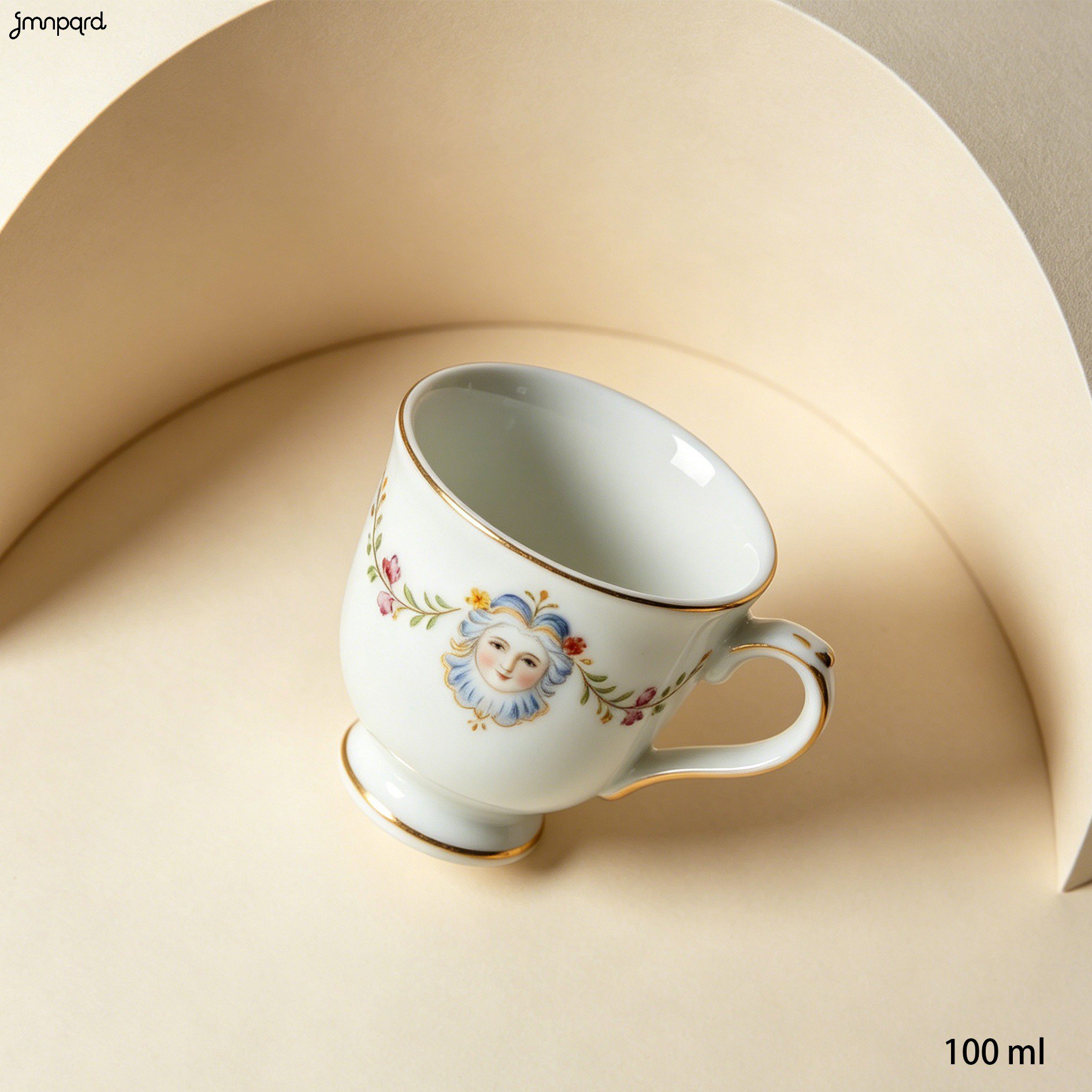 detalle del asa de taza de cerámica vintage