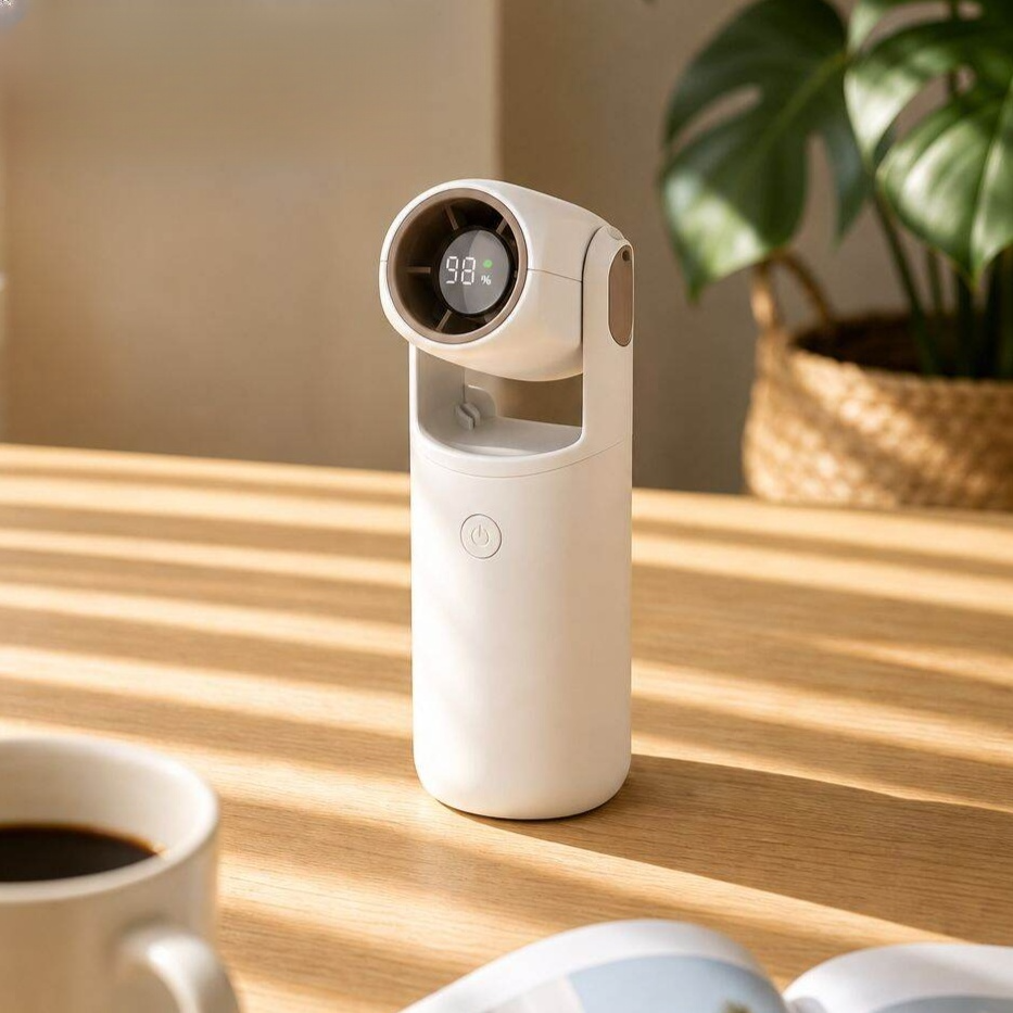 USB Rechargeable Oscillating Mini Fan, Portable Desktop High-power Electric Fan