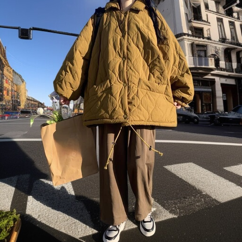 中长款女棉服外套
