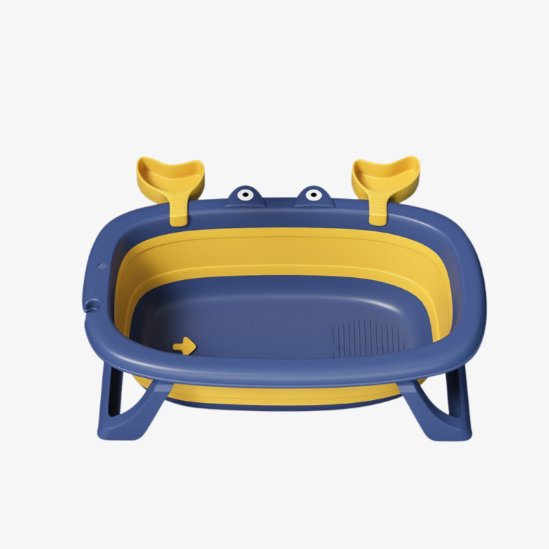 Bañera plegable antideslizante para niños, textura gruesa, se puede sentar o acostar