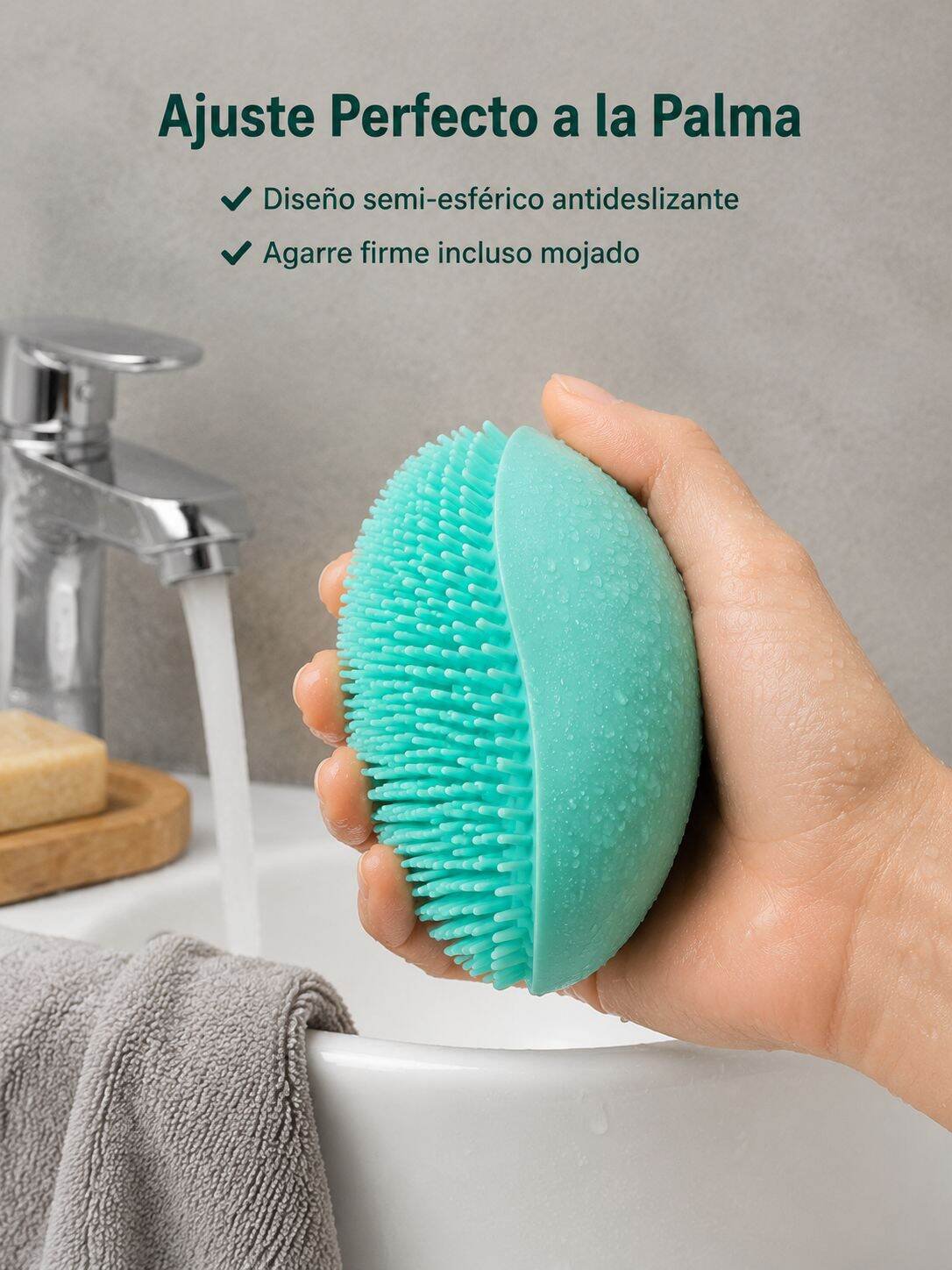 Cepillo de baño de silicona para mascotas, limpieza y masaje