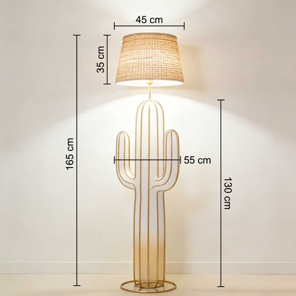 Contemporary floor lamp with warm LED light