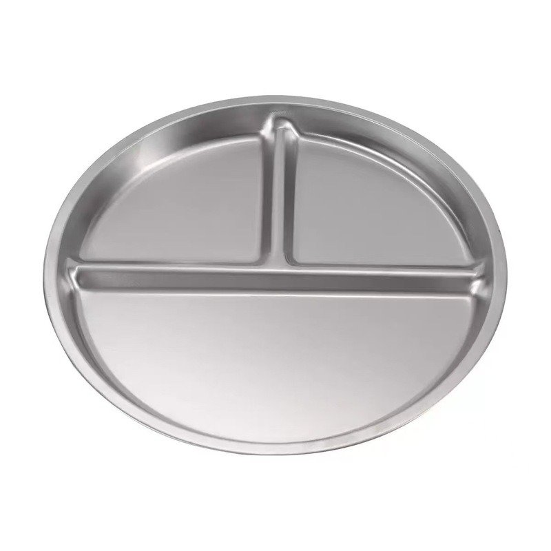 Plato de tres compartimentos