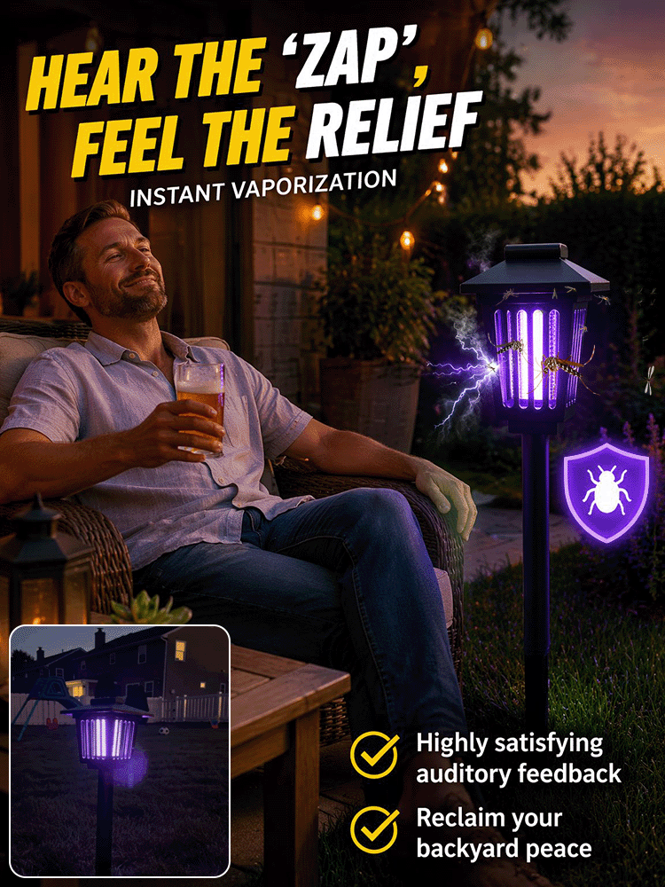 Solar-powered mosquito killer lawn lamp