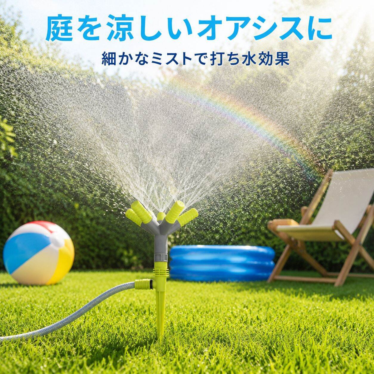 ガーデン芝生用自動回転三叉スプリンクラー