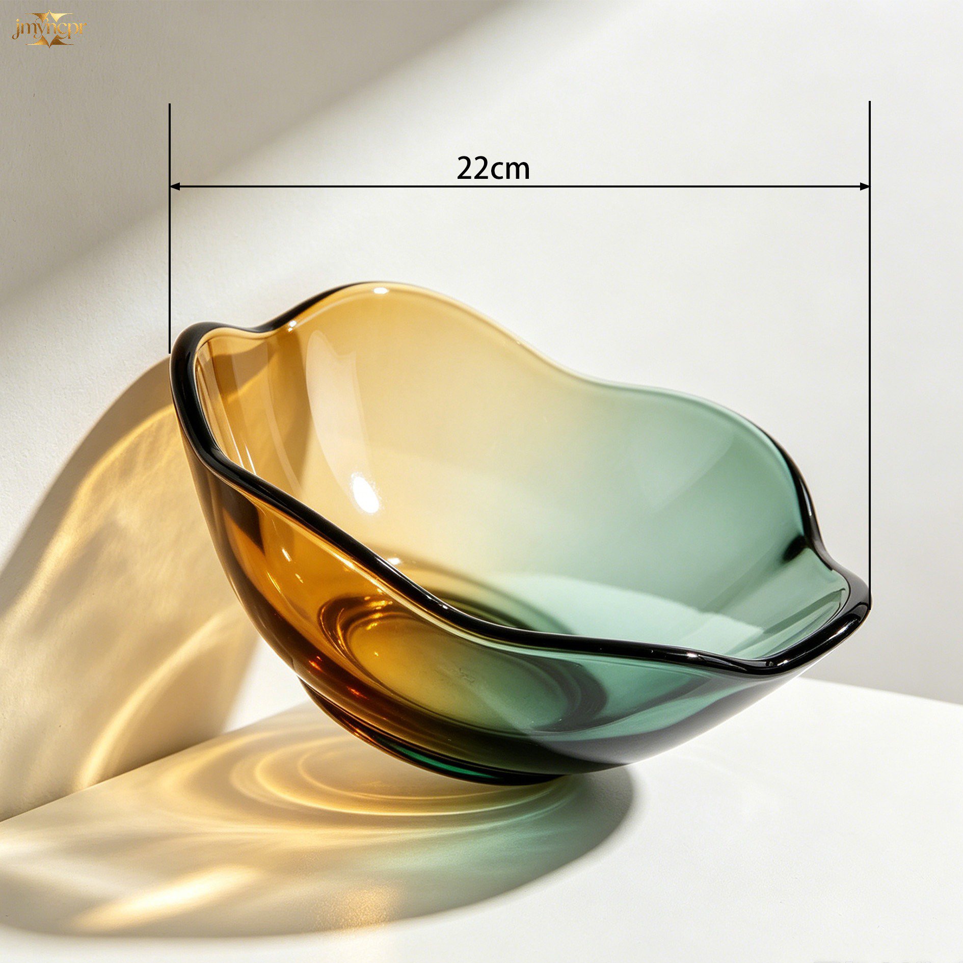 Elegant glass plates for serving fruits