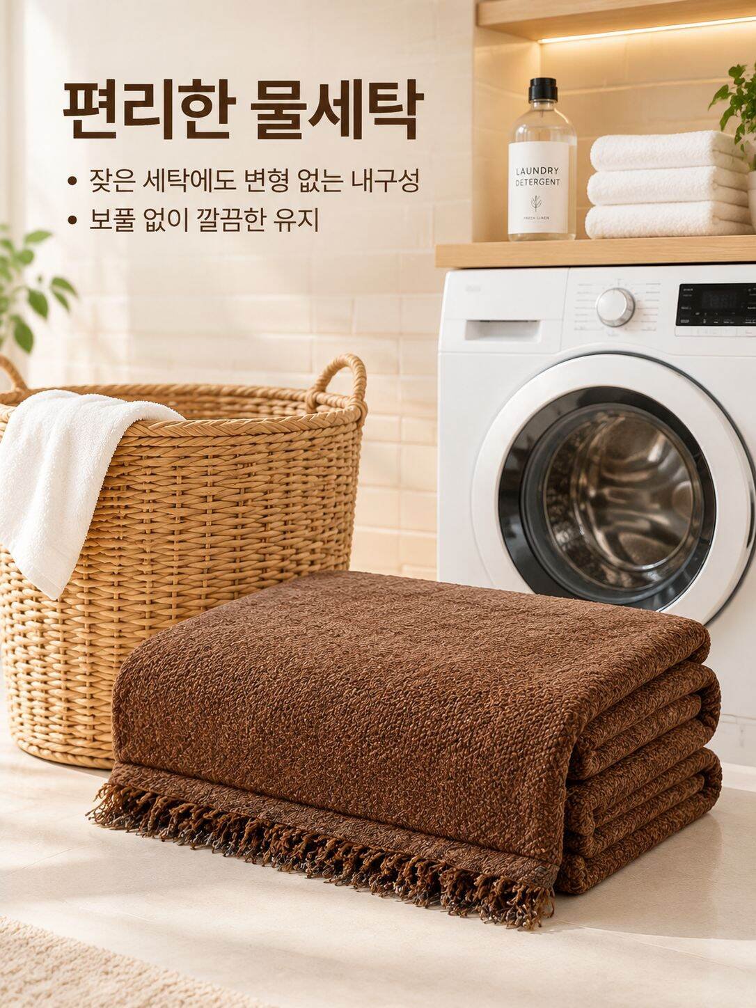 단색 디자인의 고급 셰닐 소파 덮개