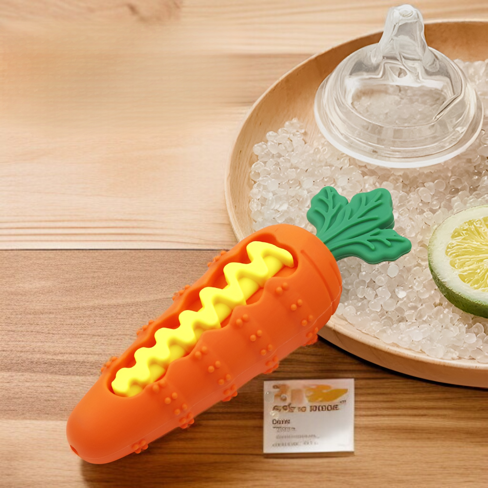 犬用歯固めおもちゃ 鳴るニンジン型 シリコン製 歯固めスティック 噛みつき防止 退屈しのぎ トレーニング ペットおもちゃ