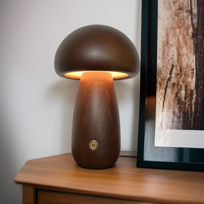 LED Nachtlicht Pilz – Niedliche Tischlampe mit Touch-Schalter, Dekorative Pilzleuchte