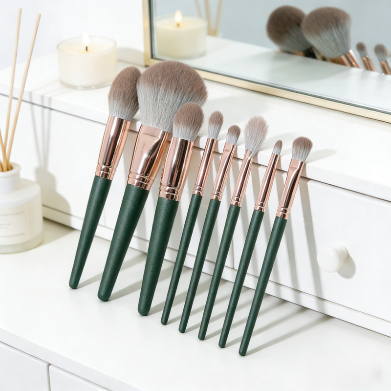 그린클라우드 부드러운 14개 메이크업 브러쉬, 메이크업 및 피부 수정용