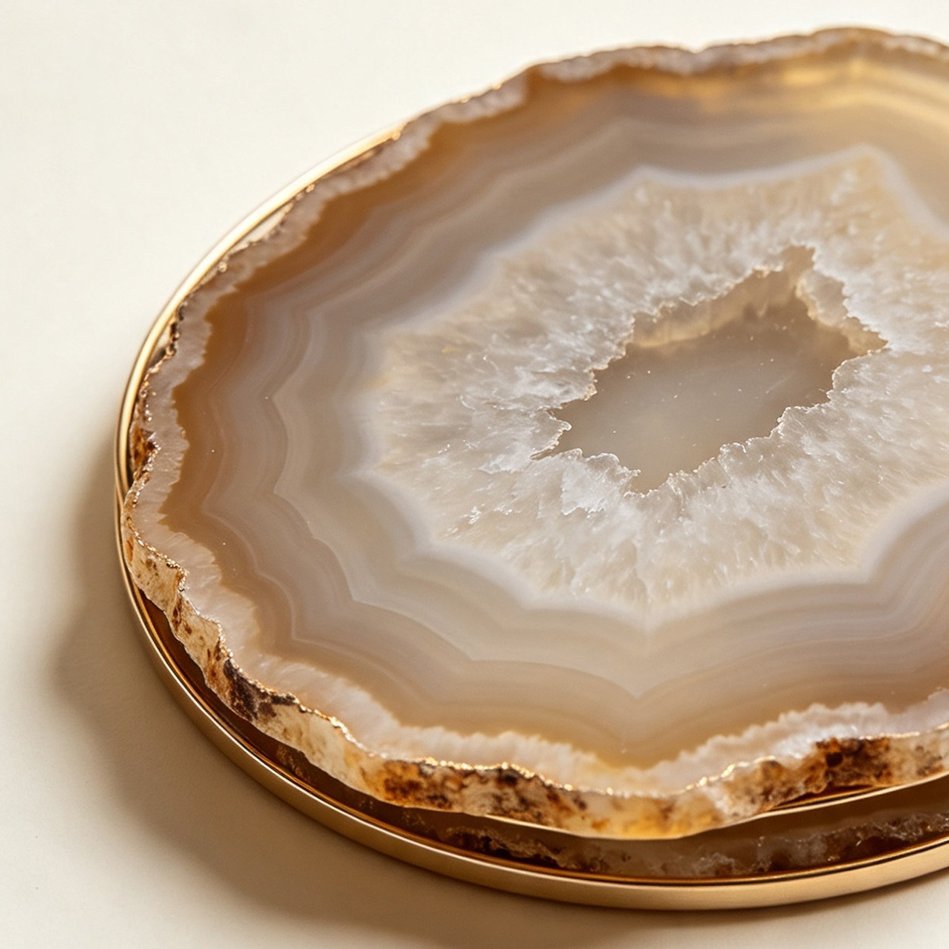 Agate Gold-rimmed Coasters