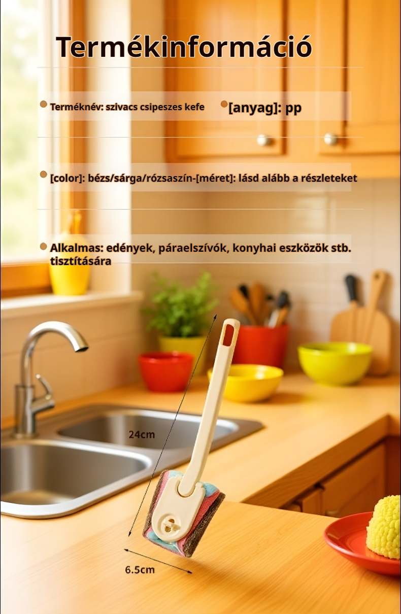 Edénykefe szivaccsal a makacs szennyeződések ellen