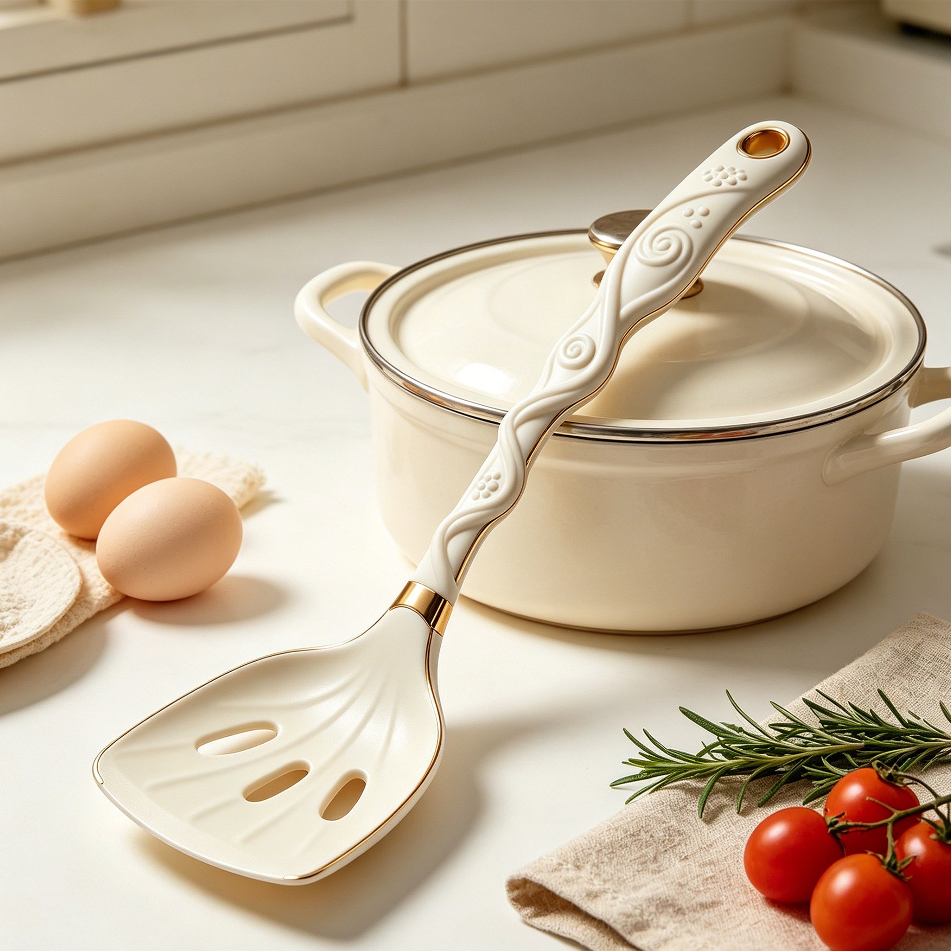 Spatules en silicone à bordure dorée (4 pièces)