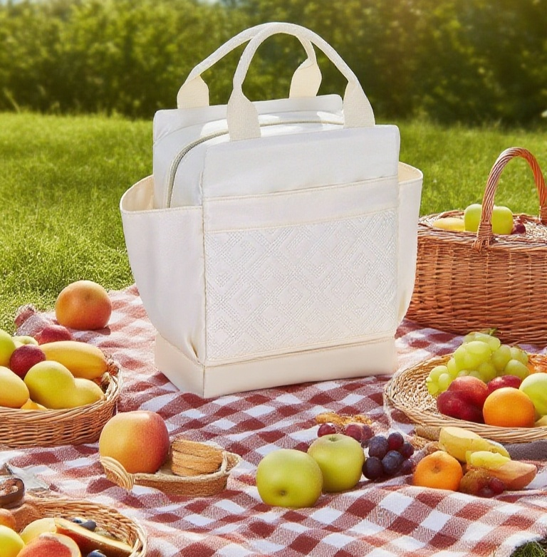 時尚大容量便當包戶外野餐場景