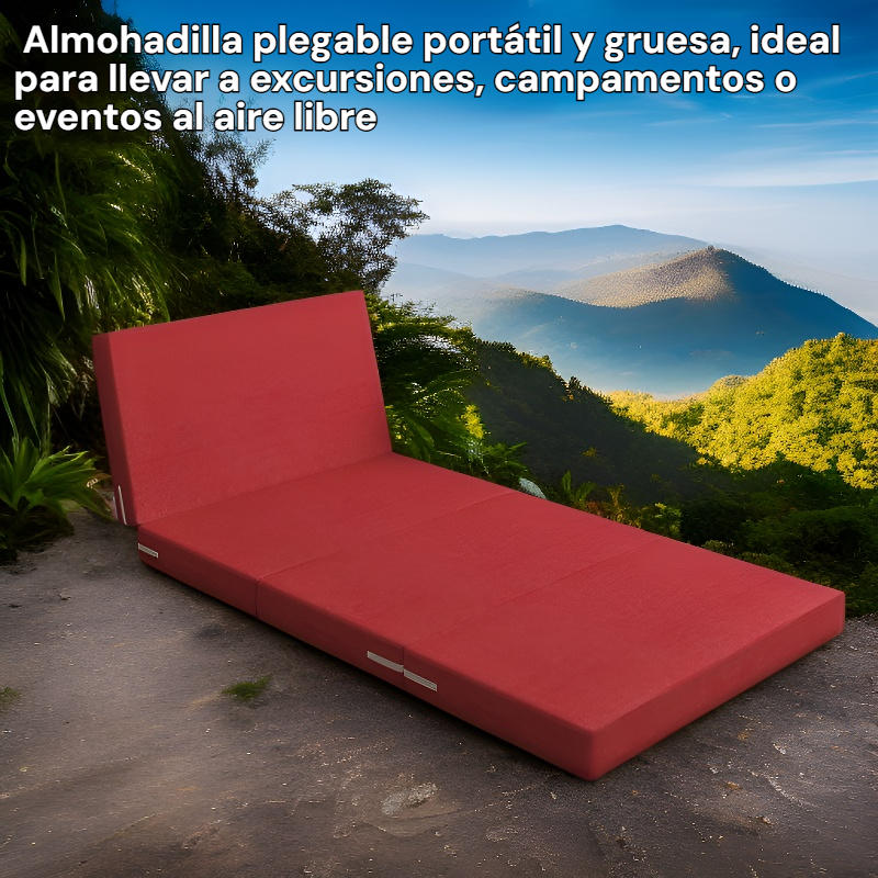 Almohadilla plegable portátil y gruesa para exteriores