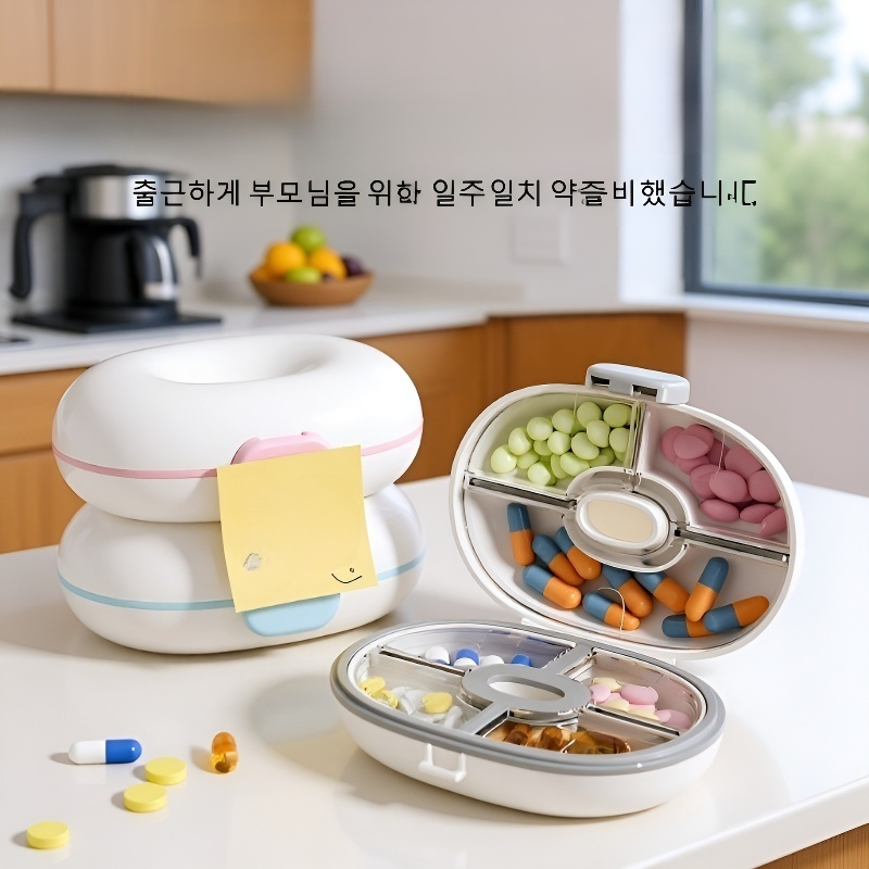 클립형 칸막이 보석 수납함 약통