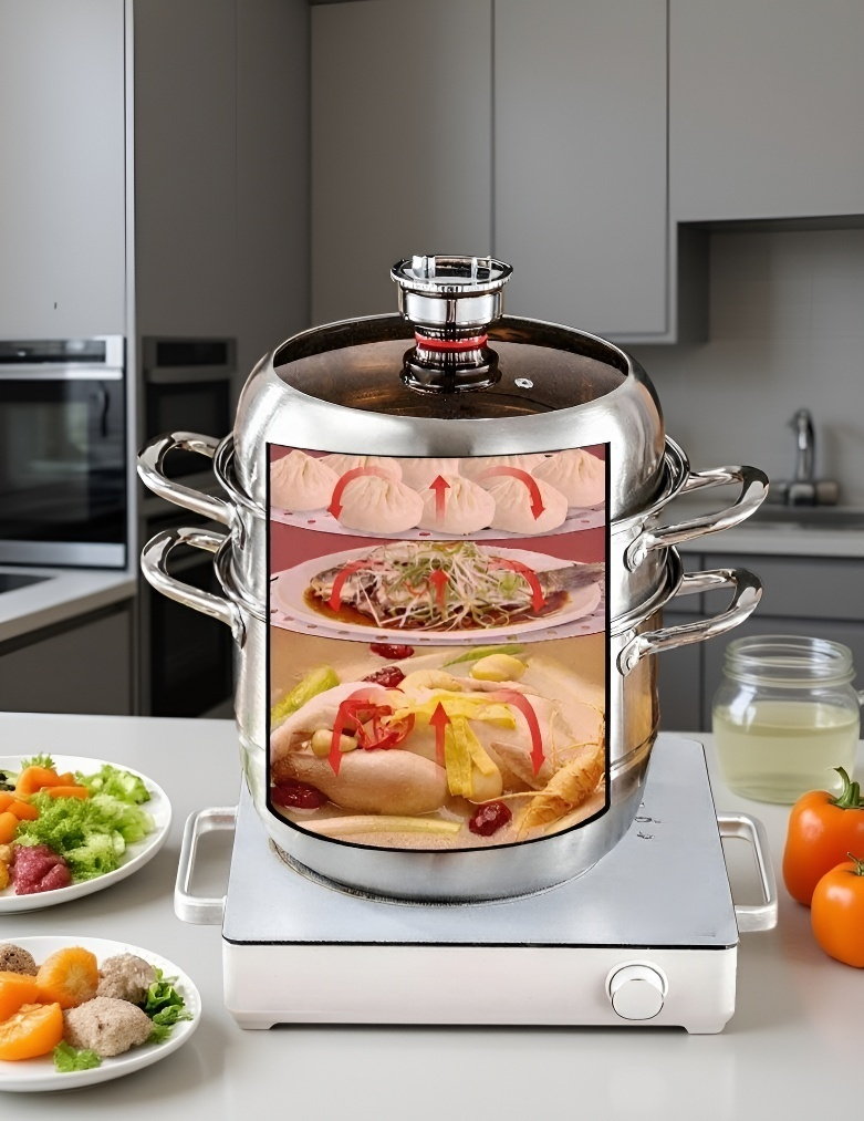 대가족을 위한 국물 요리 냄비