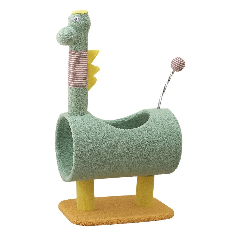 All-in-One Cat Scratching Post with Play Area and Nest