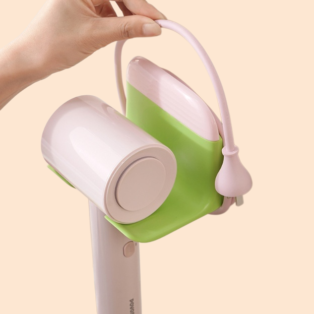 2-in-1 Hair Dryer Holder with Built-in Squeegee