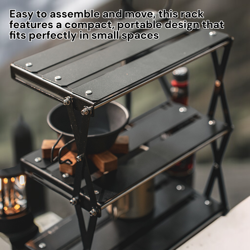 Multi-Layer Aluminum Kitchen Spice Organizer Shelf